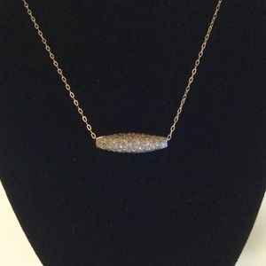 Pave Real Diamond Sterling Silver Necklace